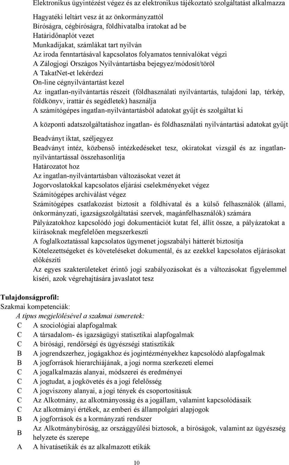 lekérdezi Online cégnyilvántartást kezel Az ingatlannyilvántartás részeit (földhasználati nyilvántartás, tulajdoni lap, térkép, földkönyv, irattár és segédletek) használja A számítógépes