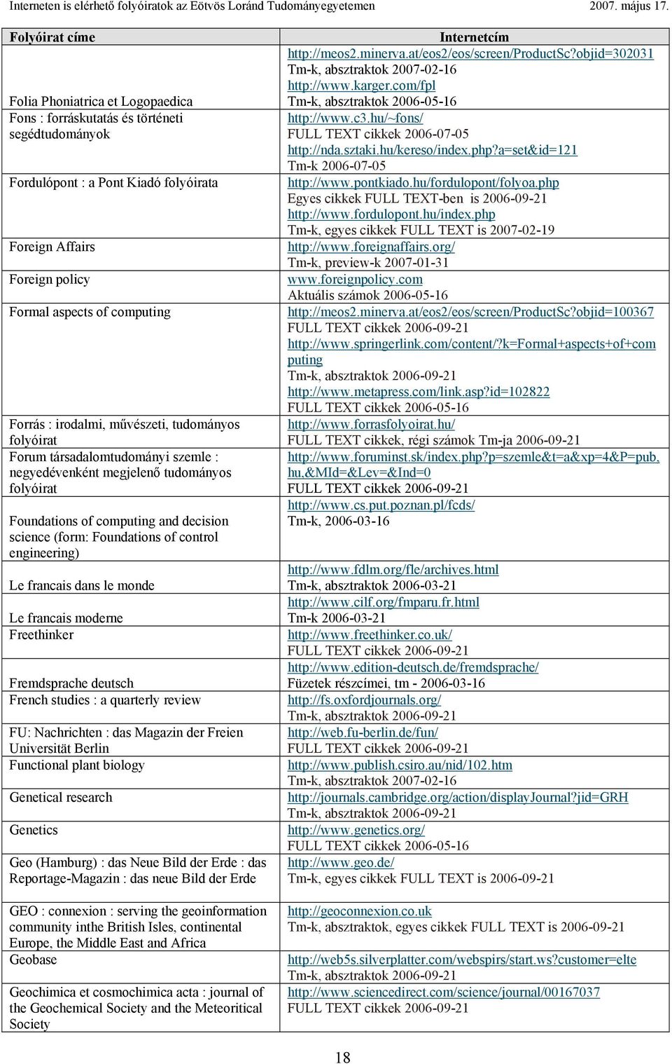 engineering) Le francais dans le monde Le francais moderne Freethinker Fremdsprache deutsch French studies : a quarterly review FU: Nachrichten : das Magazin der Freien Universität Berlin Functional