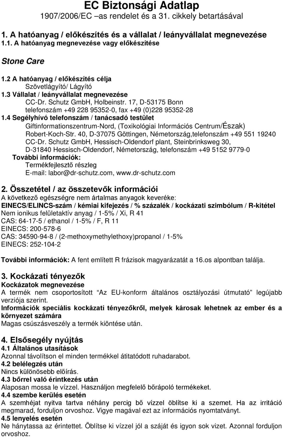 17, D-53175 Bonn telefonszám +49 228 95352-0, fax +49 (0)228 95352-28 1.