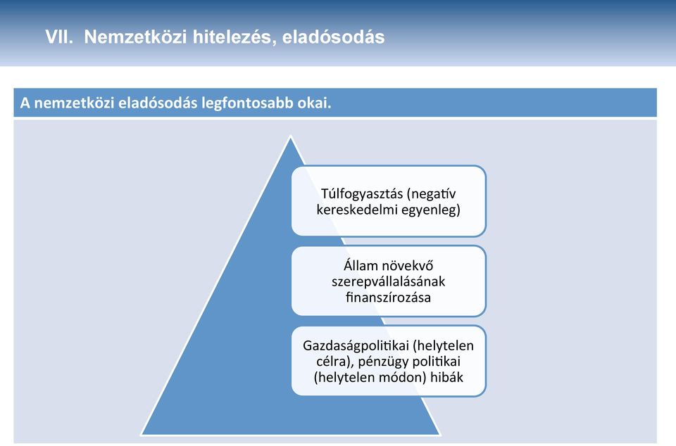 Túlfogyasztás (negaav kereskedelmi egyenleg) Állam növekvő