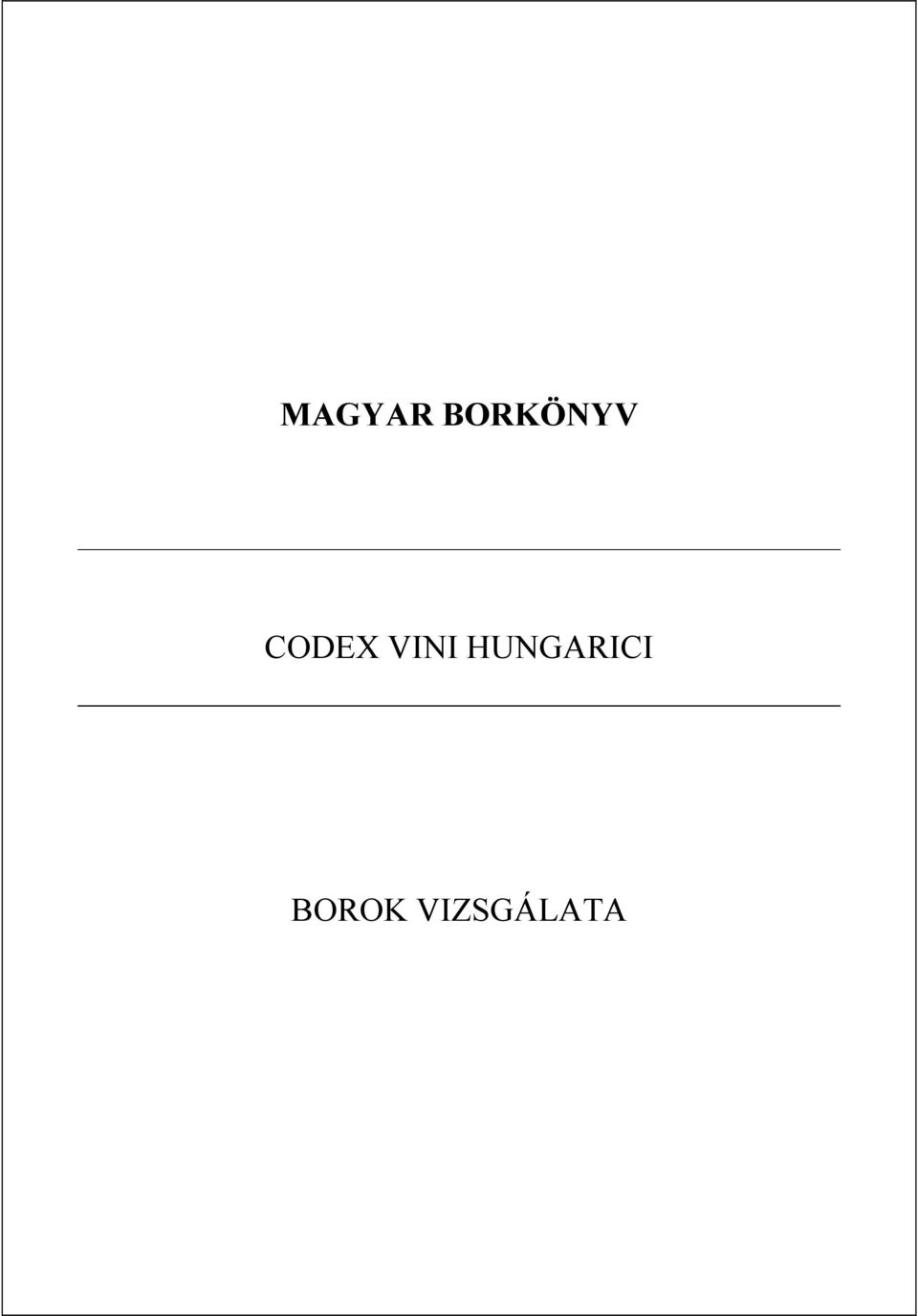 CODEX VINI