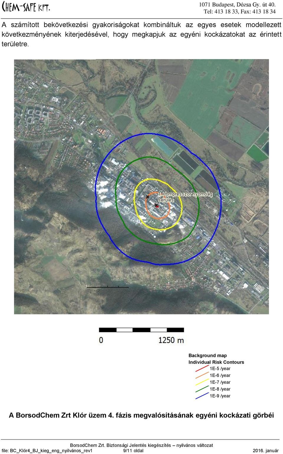 Background map Individual Risk Contours 1E-5 /year 1E-6 /year 1E-7 /year 1E-8 /year 1E-9 /year A