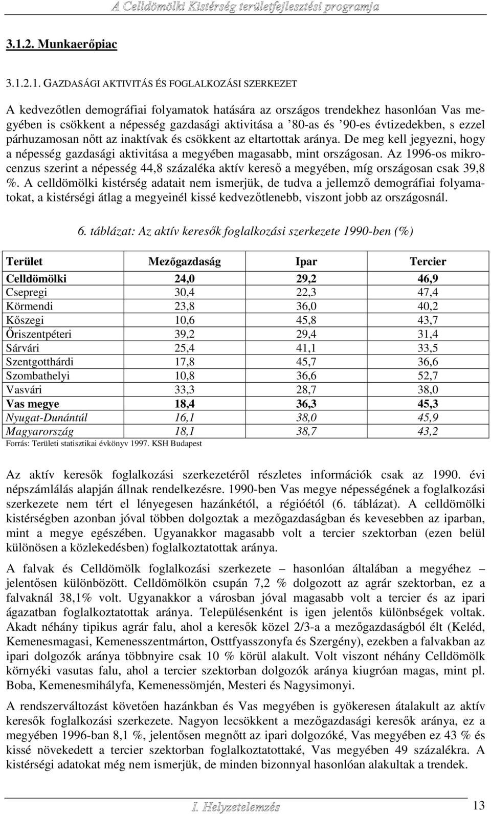 De meg kell jegyezni, hogy a népesség gazdasági aktivitása a megyében magasabb, mint országosan.