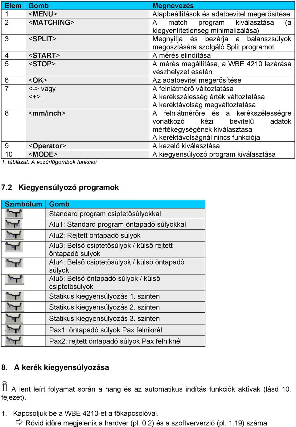 A felniátmérő változtatása A kerékszélesség érték változtatása A keréktávolság megváltoztatása 8 <mm/inch> A felniátmérőre és a kerékszélességre vonatkozó kézi bevitelű adatok mértékegységének
