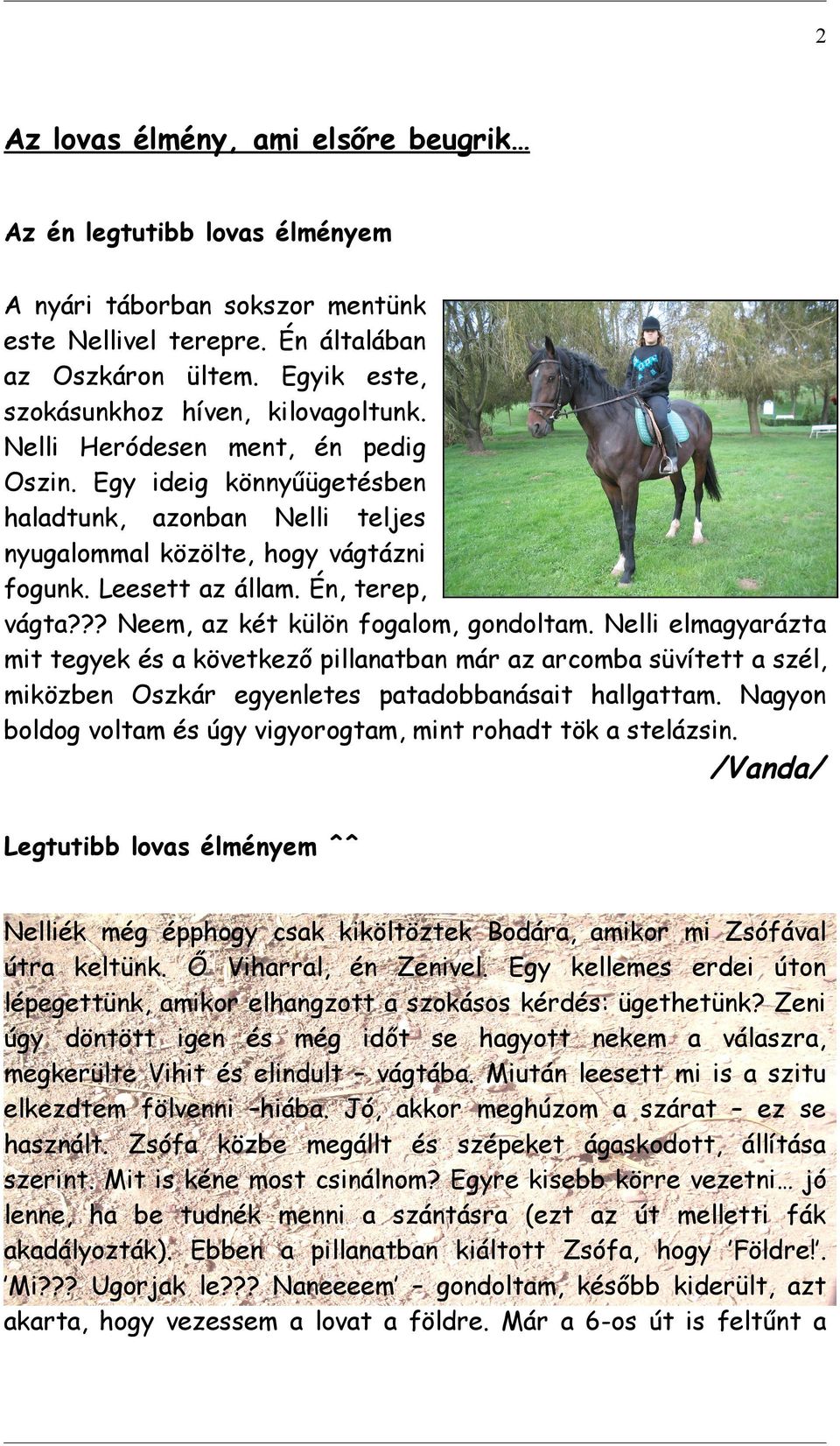 Leesett az állam. Én, terep, vágta??? Neem, az két külön fogalom, gondoltam.