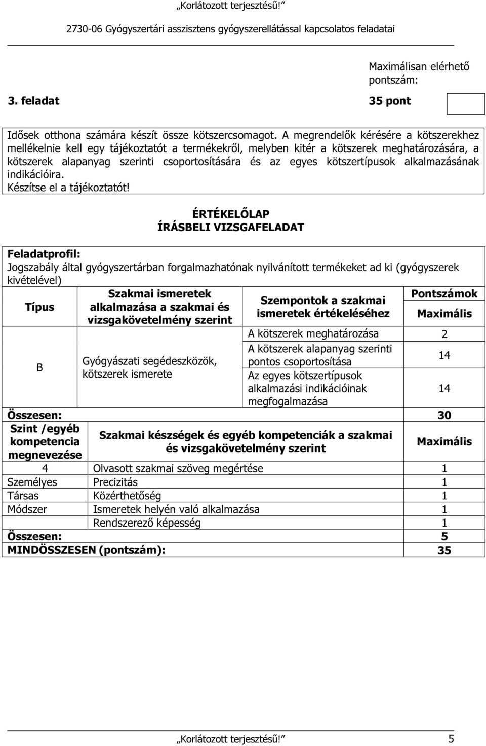 kötszertípusok alkalmazásának indikációira. Készítse el a tájékoztatót!