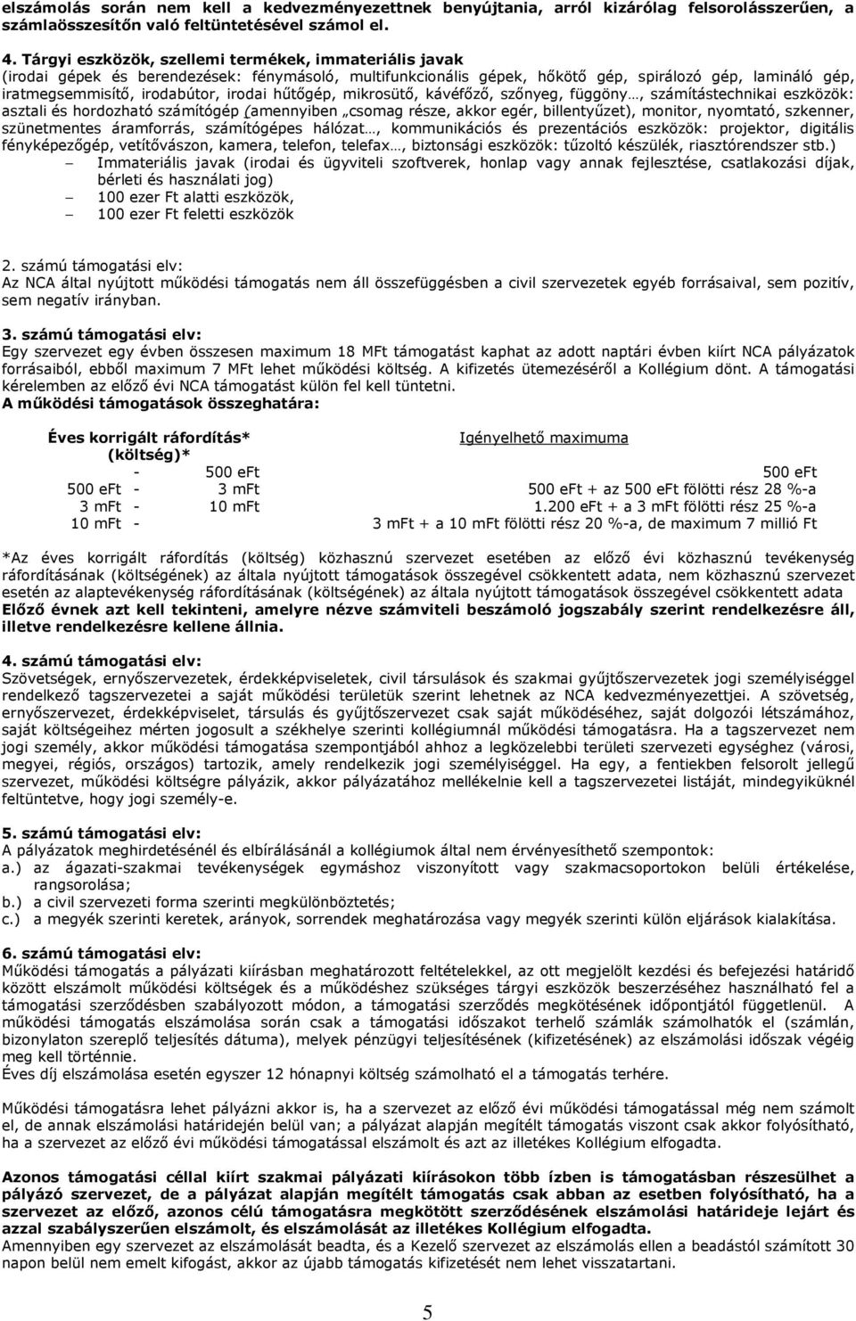 irodai hűtőgép, mikrosütő, kávéfőző, szőnyeg, függöny, számítástechnikai eszközök: asztali és hordozható számítógép (amennyiben csomag része, akkor egér, billentyűzet), monitor, nyomtató, szkenner,