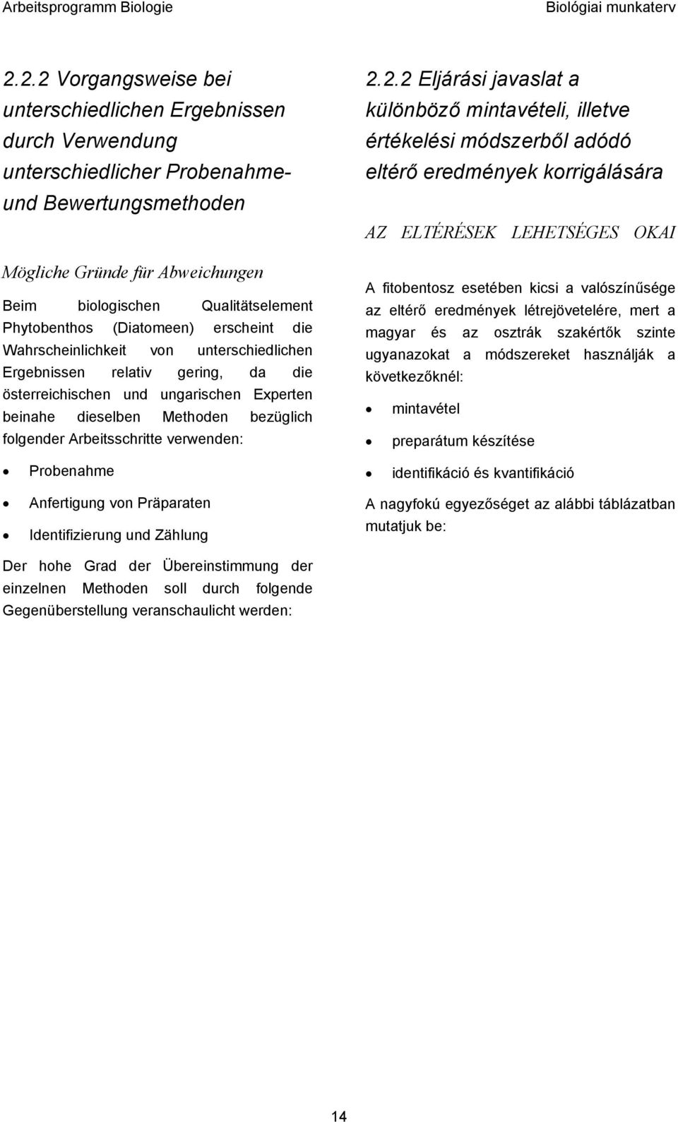 folgender Arbeitsschritte verwenden: Probenahme Anfertigung von Präparaten Identifizierung und Zählung 2.