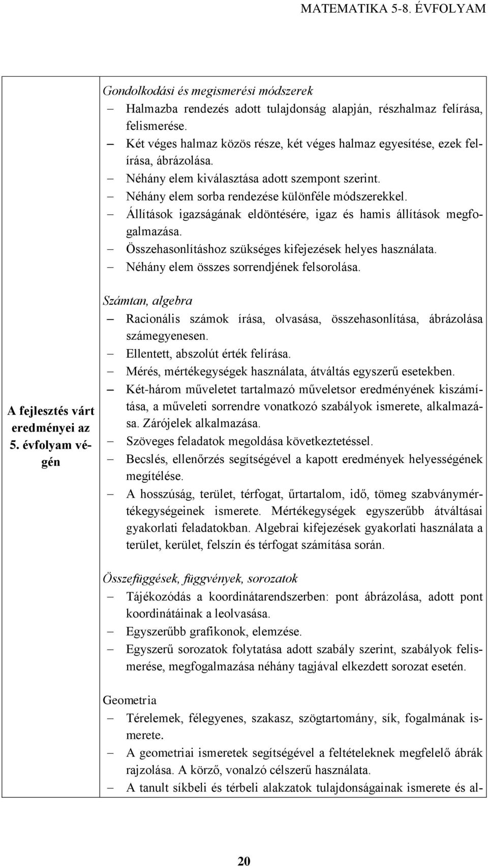 Állítások igazságának eldöntésére, igaz és hamis állítások megfogalmazása. Összehasonlításhoz szükséges kifejezések helyes használata. Néhány elem összes sorrendjének felsorolása.