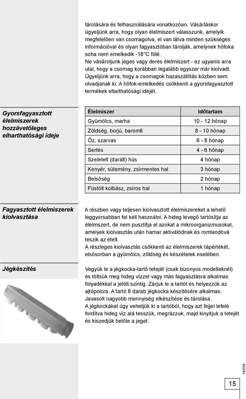 emelkedik -18 C fölé. Ne vásároljunk jeges vagy deres élelmiszert - ez ugyanis arra utal, hogy a csomag korábban legalább egyszer már kiolvadt.