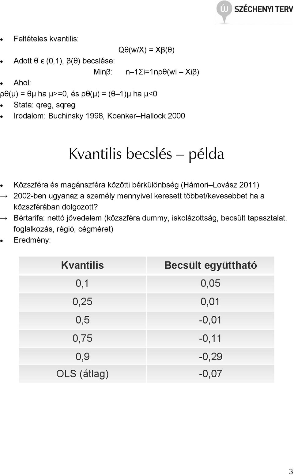 magánszféra közötti bérkülönbség (Hámori Lovász 2011) 2002-ben ugyanaz a személy mennyivel keresett többet/kevesebbet ha a