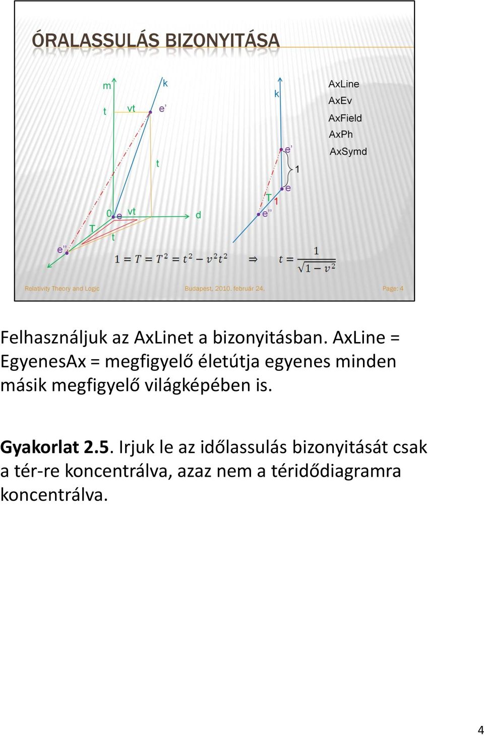 megfigyelő világképében is. Gyakorlat 2.5.