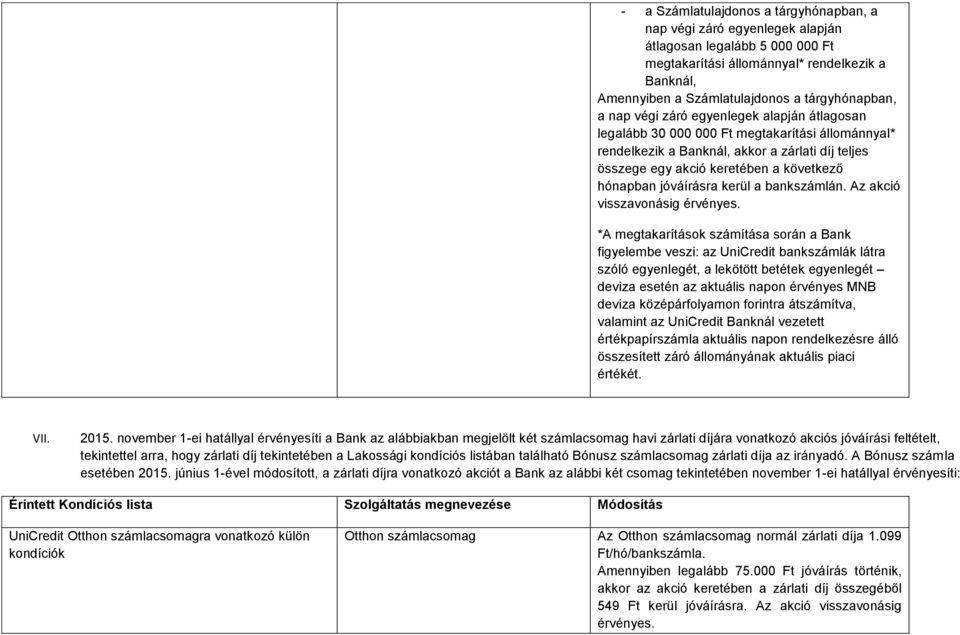 hónapban jóváírásra kerül a bankszámlán. Az akció visszavonásig érvényes.