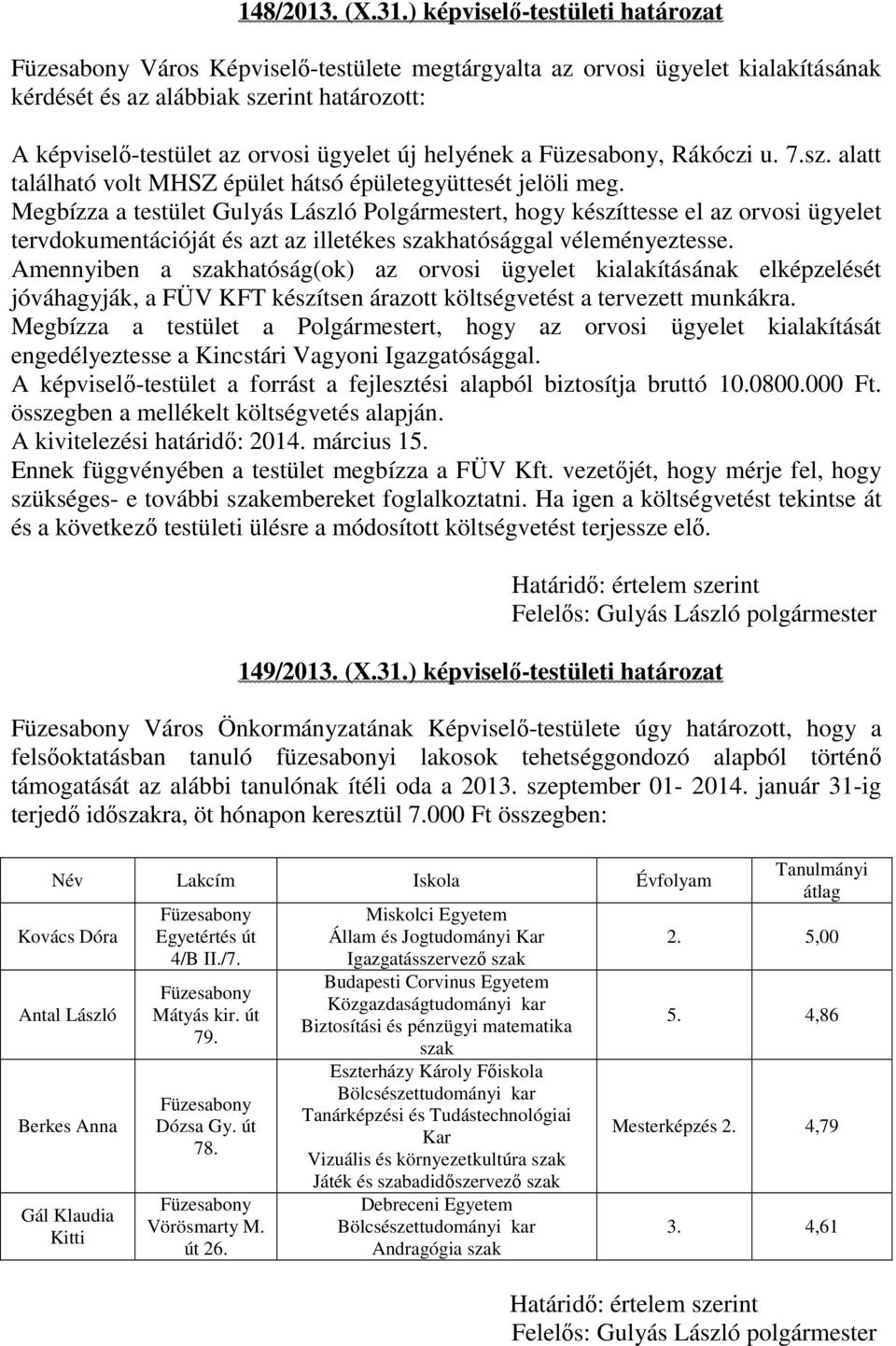 új helyének a Füzesabony, Rákóczi u. 7.sz. alatt található volt MHSZ épület hátsó épületegyüttesét jelöli meg.