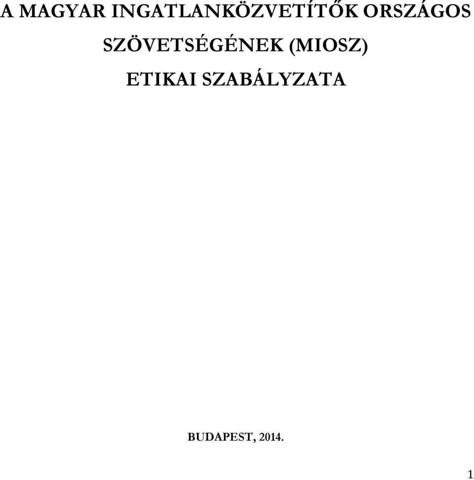 ORSZÁGOS SZÖVETSÉGÉNEK