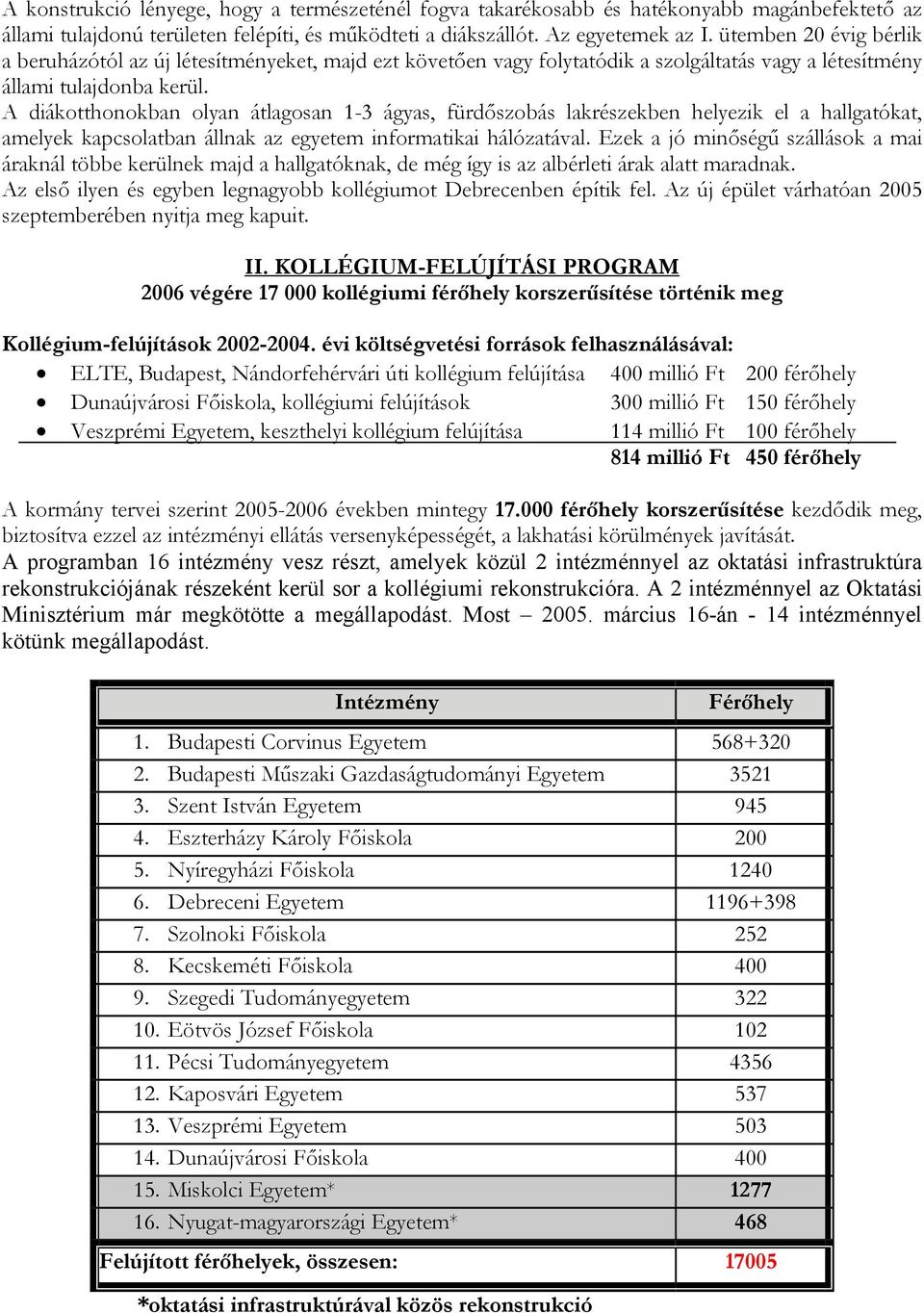 A diákotthonokban olyan átlagosan 1-3 ágyas, fürdőszobás lakrészekben helyezik el a hallgatókat, amelyek kapcsolatban állnak az egyetem informatikai hálózatával.