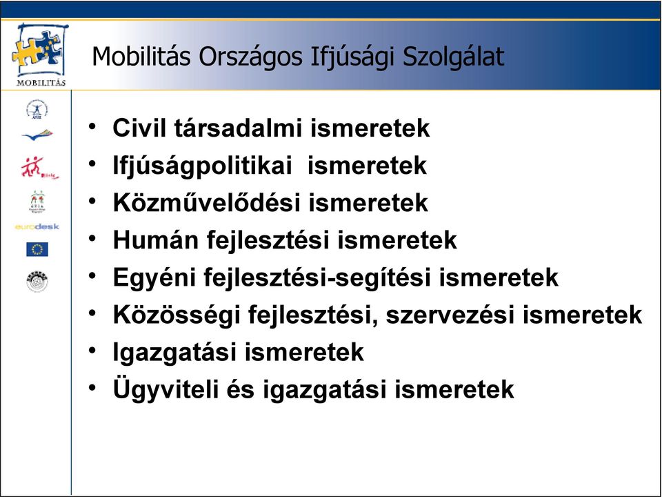 fejlesztési-segítési ismeretek Közösségi fejlesztési,