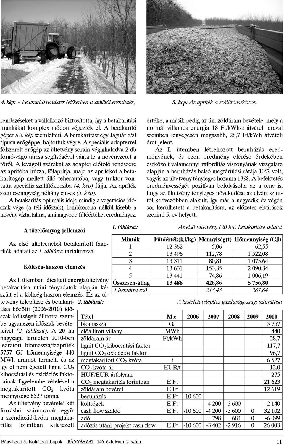 A speciális adapterrel fölszerelt erõgép az ültetvény sorain végighaladva 2 db forgó-vágó tárcsa segítségével vágta le a növényzetet a tõrõl.