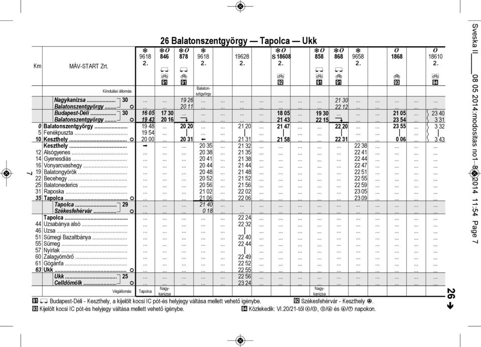 . F Végáomás 9618 16 05 19 43 19 48 19 54 20 00 : Tpoc 26 Bonszentgyörgy Tpoc U 846 17 30 20 16 878 19 26 20 11 20 20 20 31 9618 ; 20 35 20 38 20 41 20 44 20 48 20 52 20 56 21 02 21 06 21 40 0 18