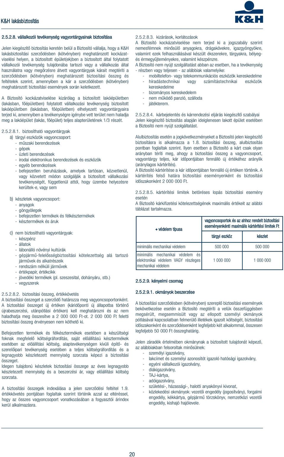 kockázatviselési helyen, a biztosított épület(ek)ben a biztosított által folytatott vállalkozói tevékenység tulajdonába tartozó vagy a vállalkozás által használatra vagy megőrzésre átvett