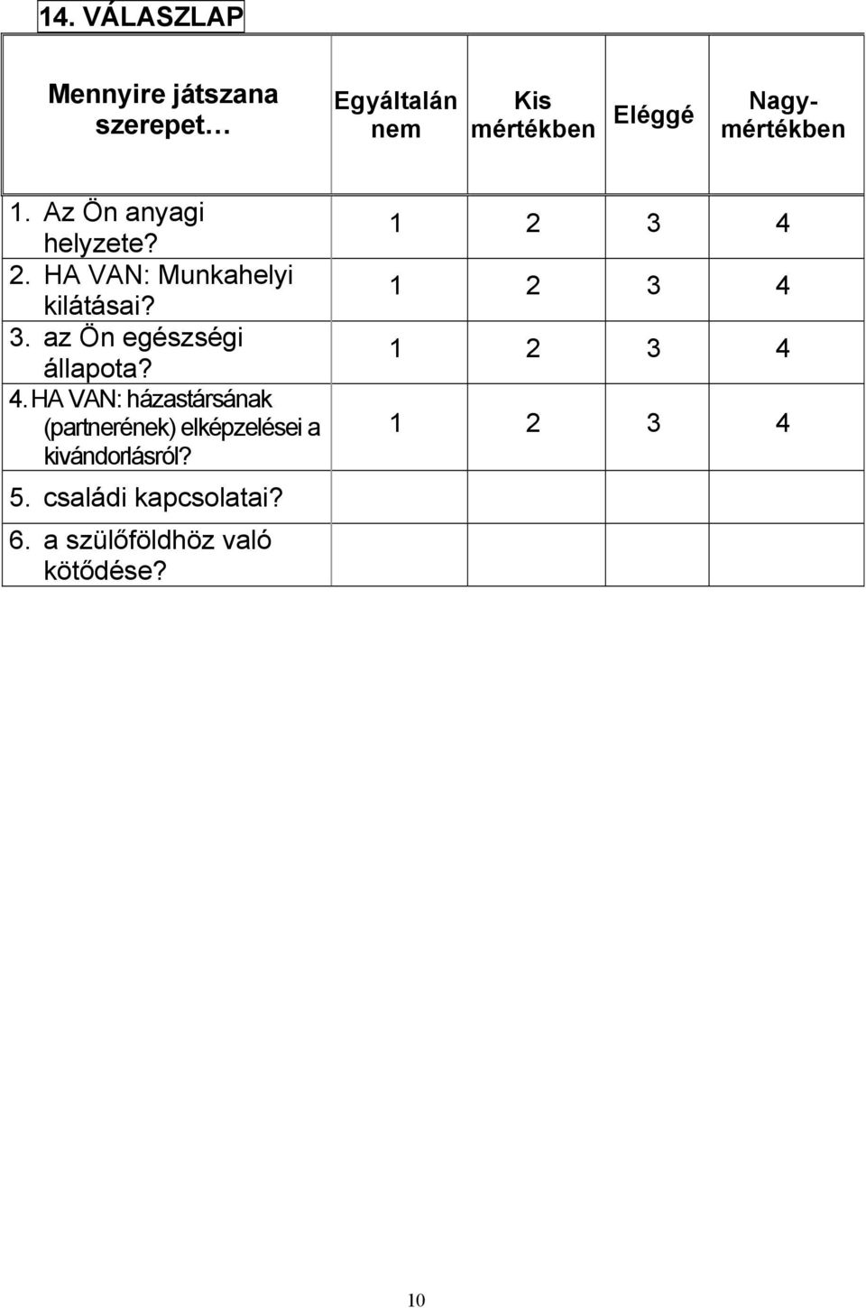 az Ön egészségi állapota? 4.