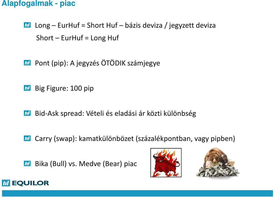 100 pip Bid-Ask spread: Vételi és eladási ár közti különbség