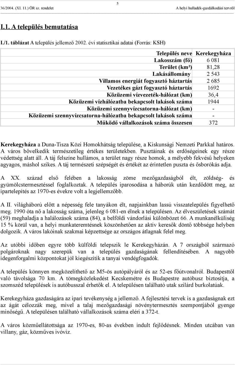 háztartás 1692 Közüzemi vízvezeték-hálózat (km) 36,4 Közüzemi vízhálózatba bekapcsolt lakások száma 1944 Közüzemi szennyvízcsatorna-hálózat (km) - Közüzemi szennyvízcsatorna-hálózatba bekapcsolt