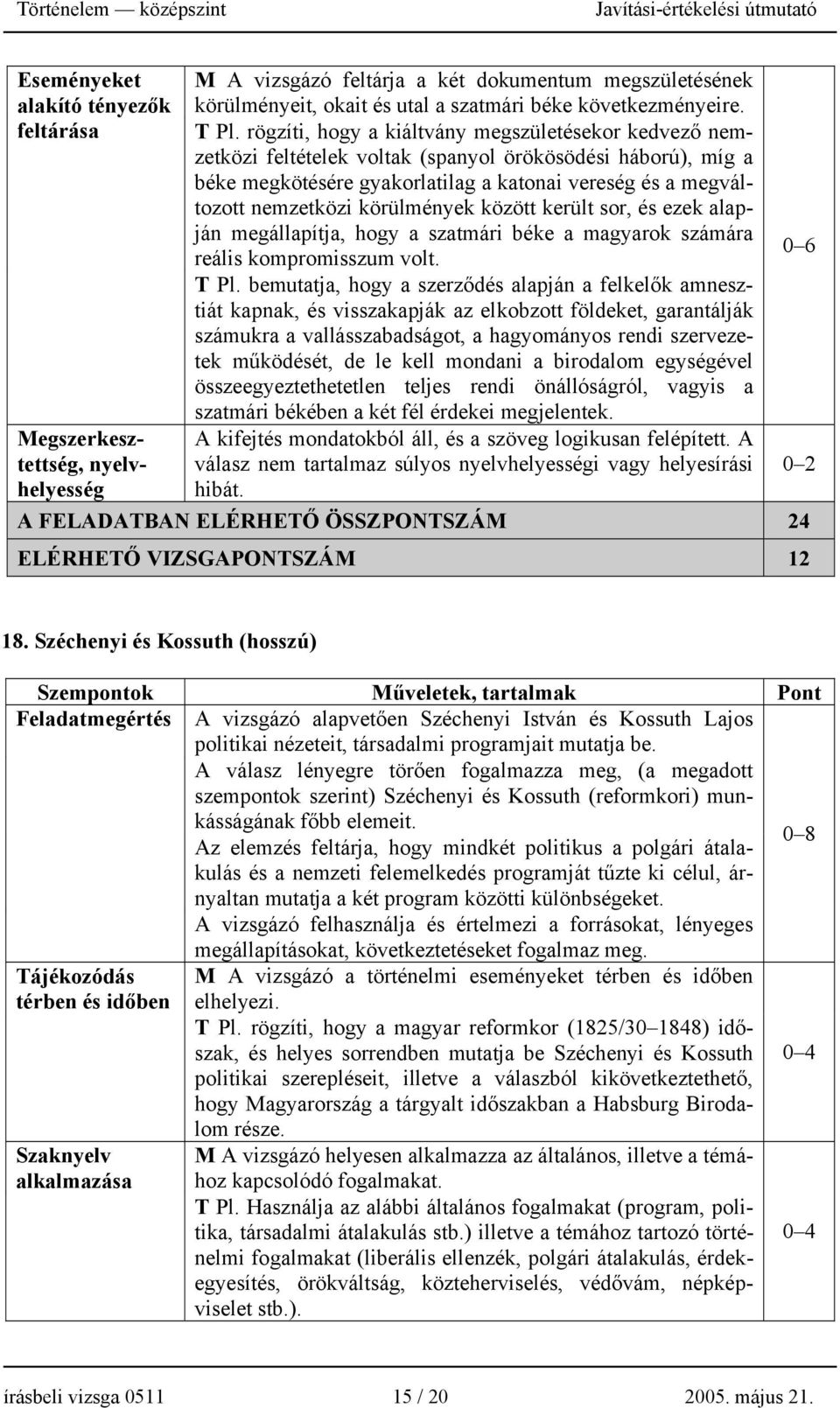 körülmények között került sor, és ezek alapján megállapítja, hogy a szatmári béke a magyarok számára reális kompromisszum volt. T Pl.