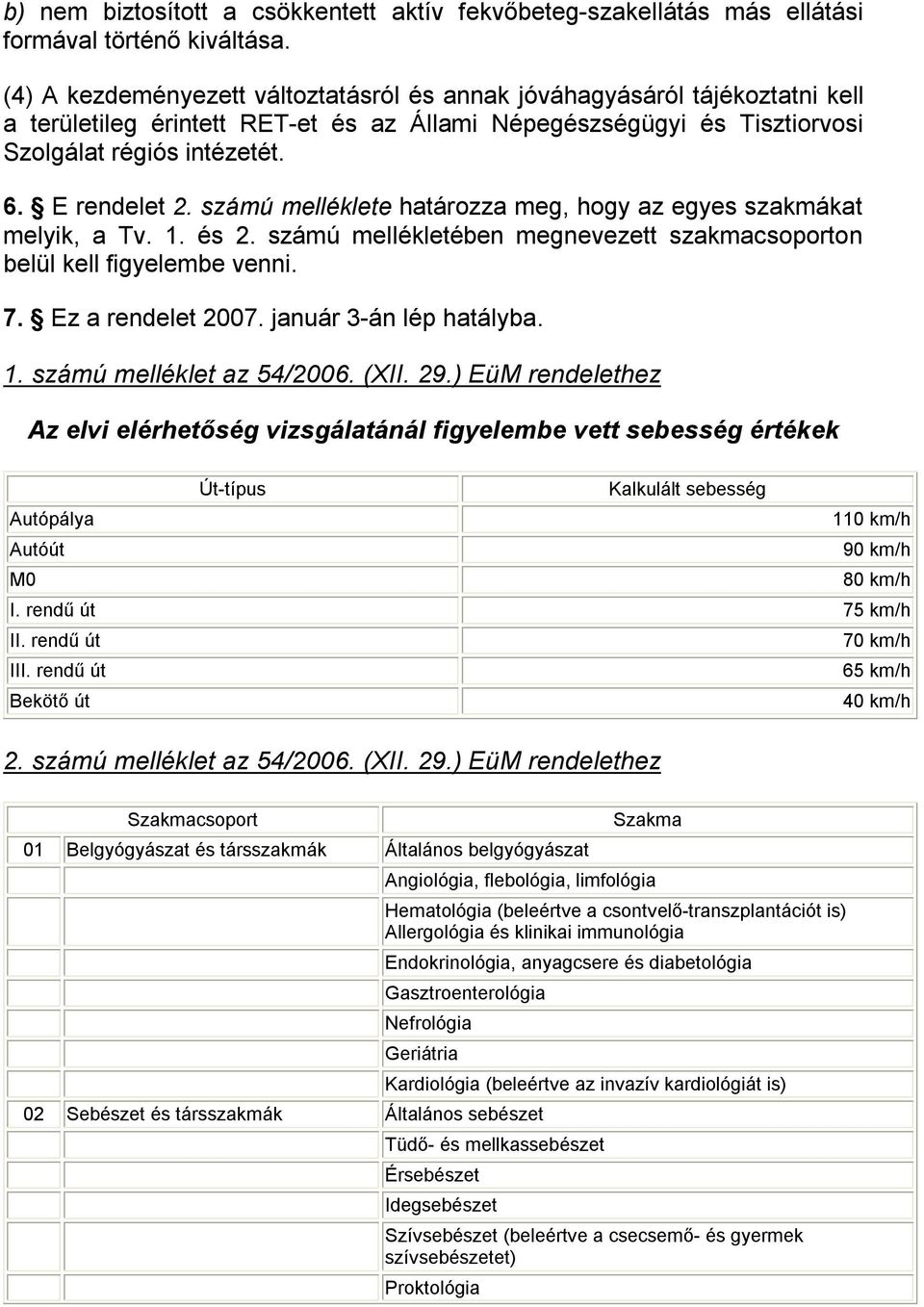 számú melléklete határozza meg, hogy az egyes szakmákat melyik, a Tv. 1. és 2. számú mellékletében megnevezett szakmacsoporton belül kell figyelembe venni. 7. Ez a rendelet 2007.
