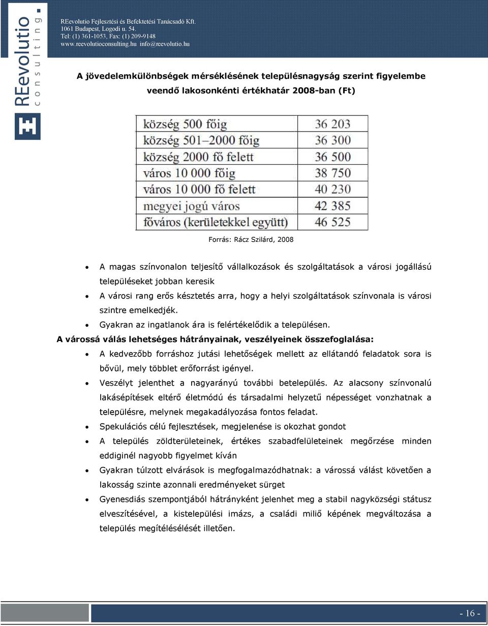 szlgáltatásk a vársi jgállású településeket jbban keresik A vársi rang erős késztetés arra, hgy a helyi szlgáltatásk színvnala is vársi szintre emelkedjék.