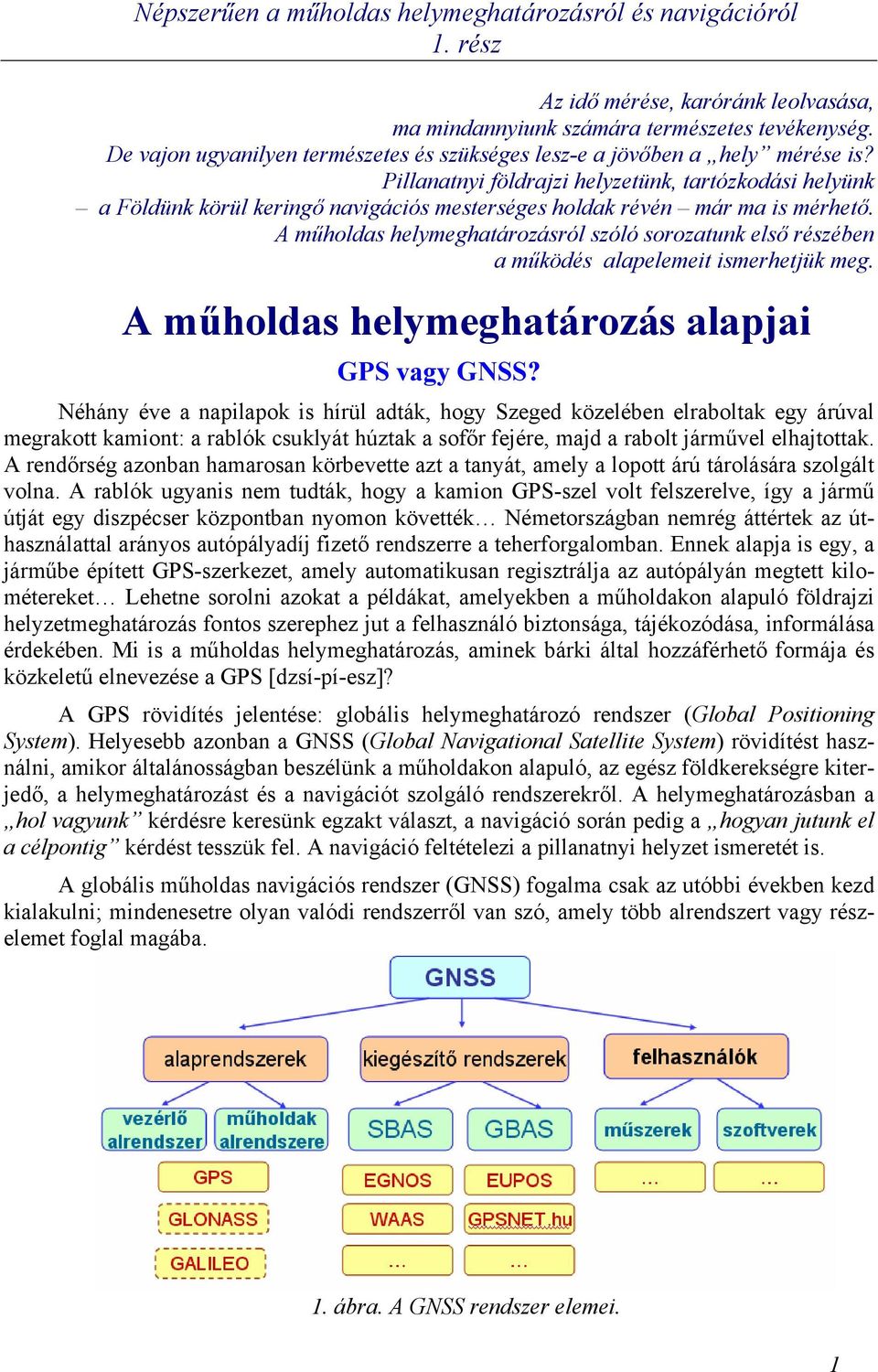 Pillanatnyi földrajzi helyzetünk, tartózkodási helyünk a Földünk körül keringő navigációs mesterséges holdak révén már ma is mérhető.