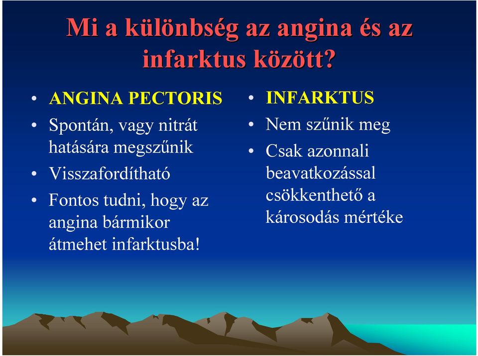 Visszafordítható Fontos tudni, hogy az angina bármikor átmehet
