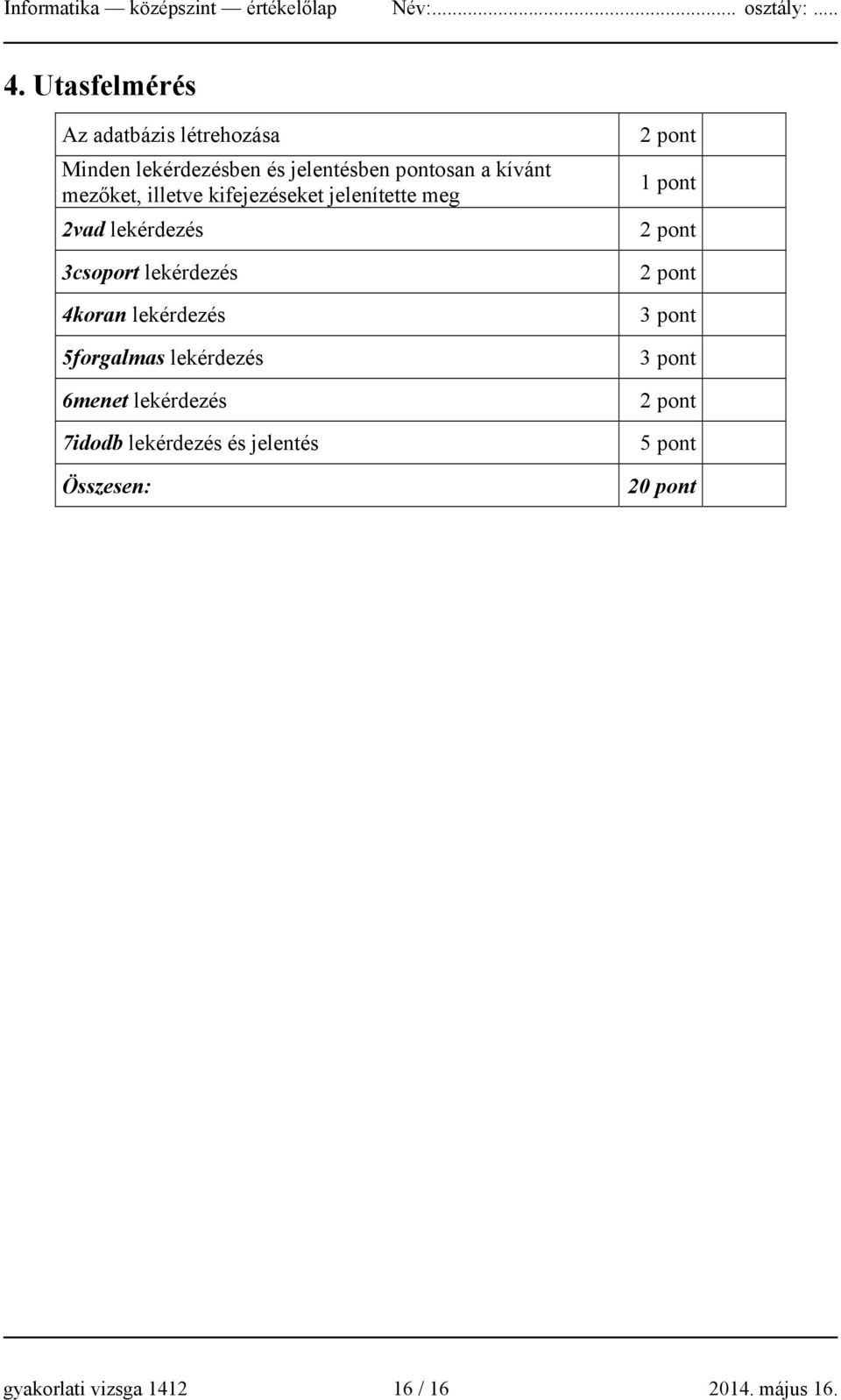 mezőket, illetve kifejezéseket jelenítette meg 2vad lekérdezés 3csoport lekérdezés 4koran