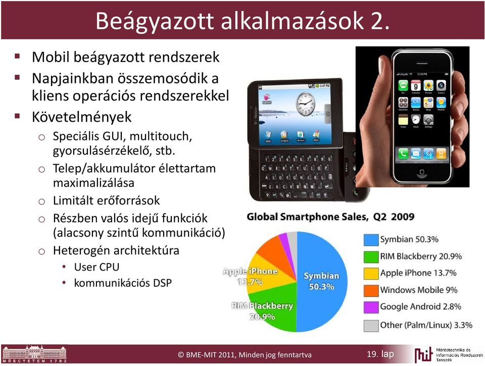Speciális GUI, multitouch, gyorsulásérzékelő, stb.