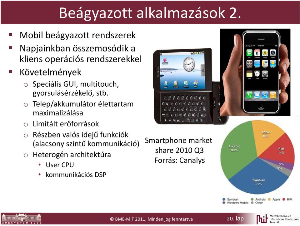 GUI, multitouch, gyorsulásérzékelő, stb.