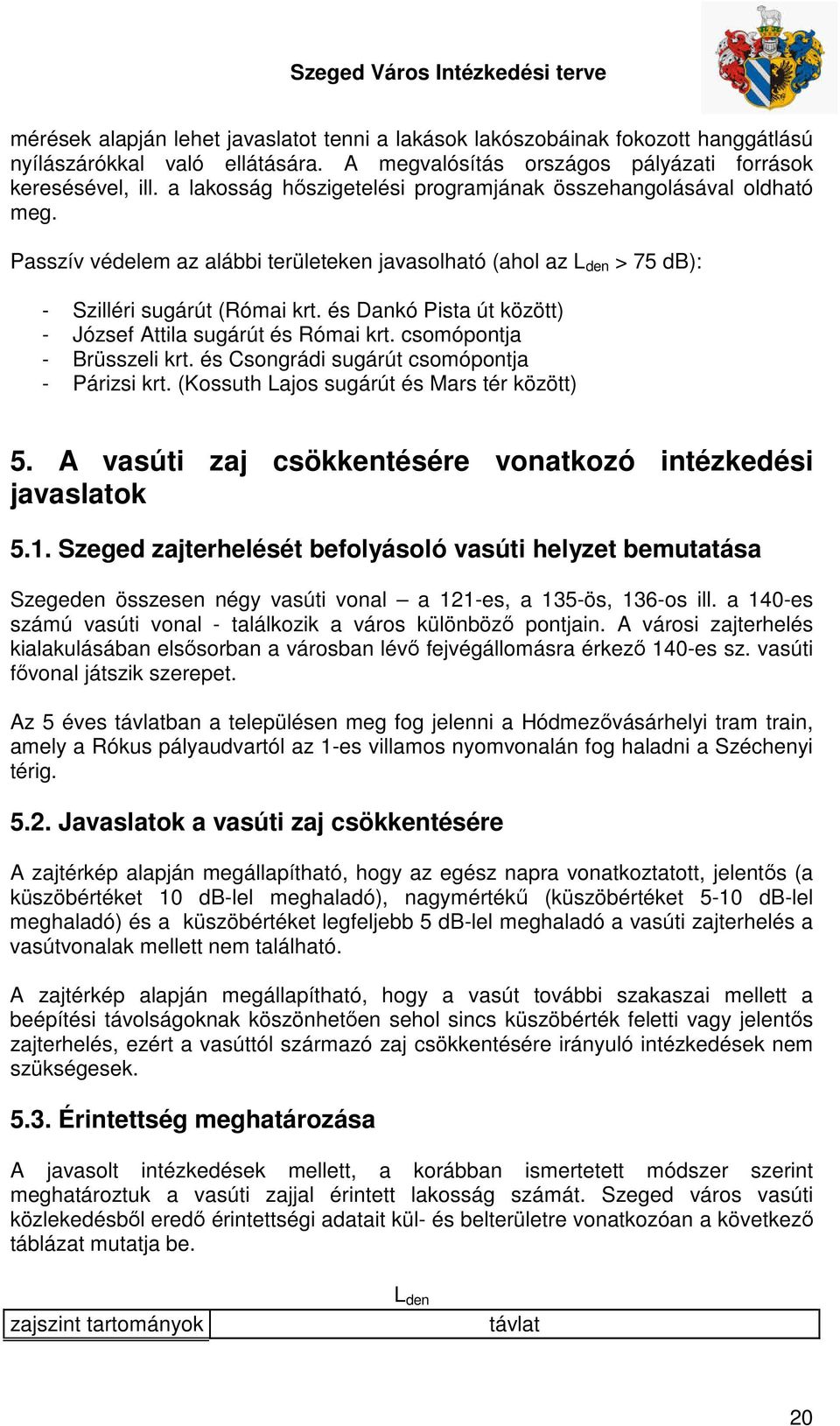 és Dankó Pista út között) - József Attila sugárút és Római krt. csomópontja - Brüsszeli krt. és Csongrádi sugárút csomópontja - Párizsi krt. (Kossuth Lajos sugárút és Mars tér között) 5.