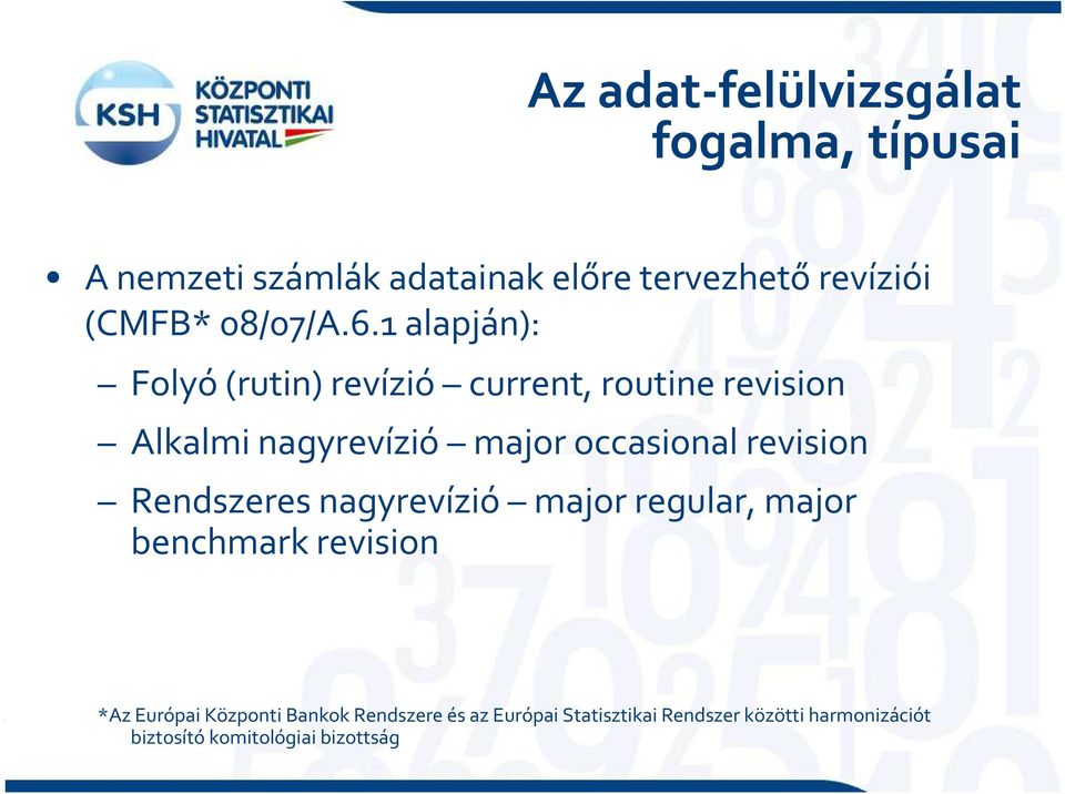 1 alapján): Folyó(rutin) revízió current, routine revision Alkalmi nagyrevízió major occasional