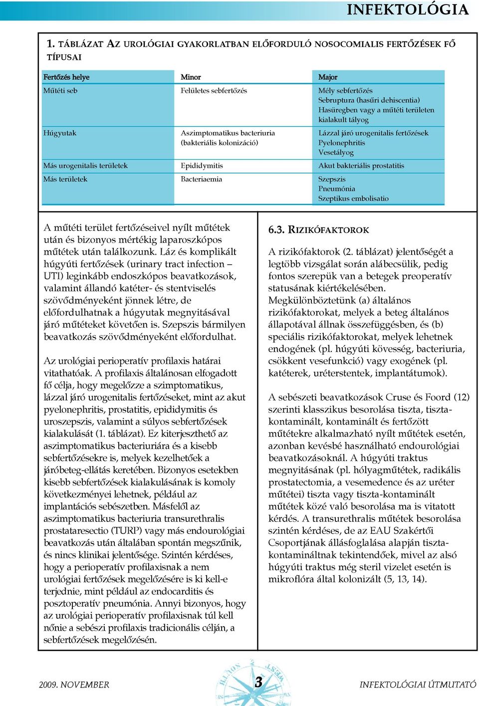 Hasüregben vagy a mûtéti területen kialakult tályog Húgyutak Aszimptomatikus bacteriuria Lázzal járó urogenitalis fertõzések (bakteriális kolonizáció) Pyelonephritis Vesetályog Más urogenitalis