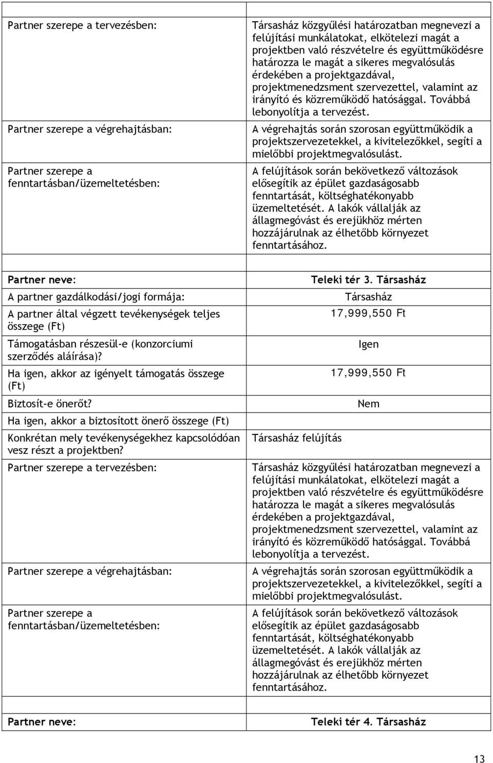 hatósággal. Továbbá lebonyolítja a tervezést. A végrehajtás során szorosan együttműködik a projektszervezetekkel, a kivitelezőkkel, segíti a mielőbbi projektmegvalósulást.