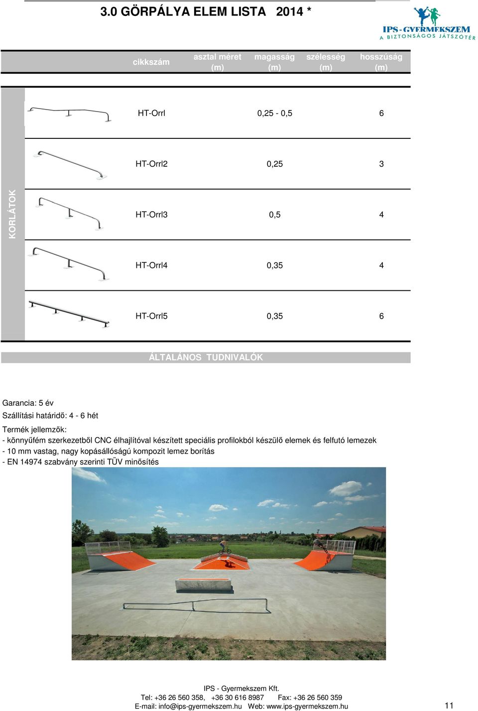 készített speciális profilokból készülő elemek és felfutó lemezek - 10 mm vastag, nagy kopásállóságú kompozit