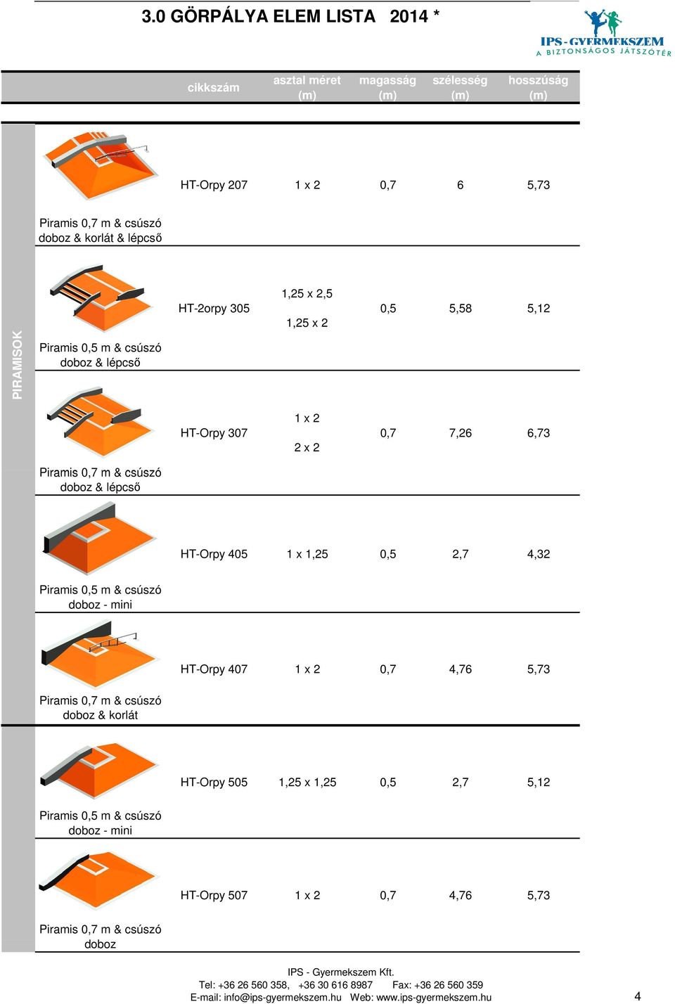 2,7 4,32 doboz - mini HT-Orpy 407 1 x 2 0,7 4,76 5,73 doboz & korlát HT-Orpy 505 1,25 x 1,25 0,5 2,7 5,12