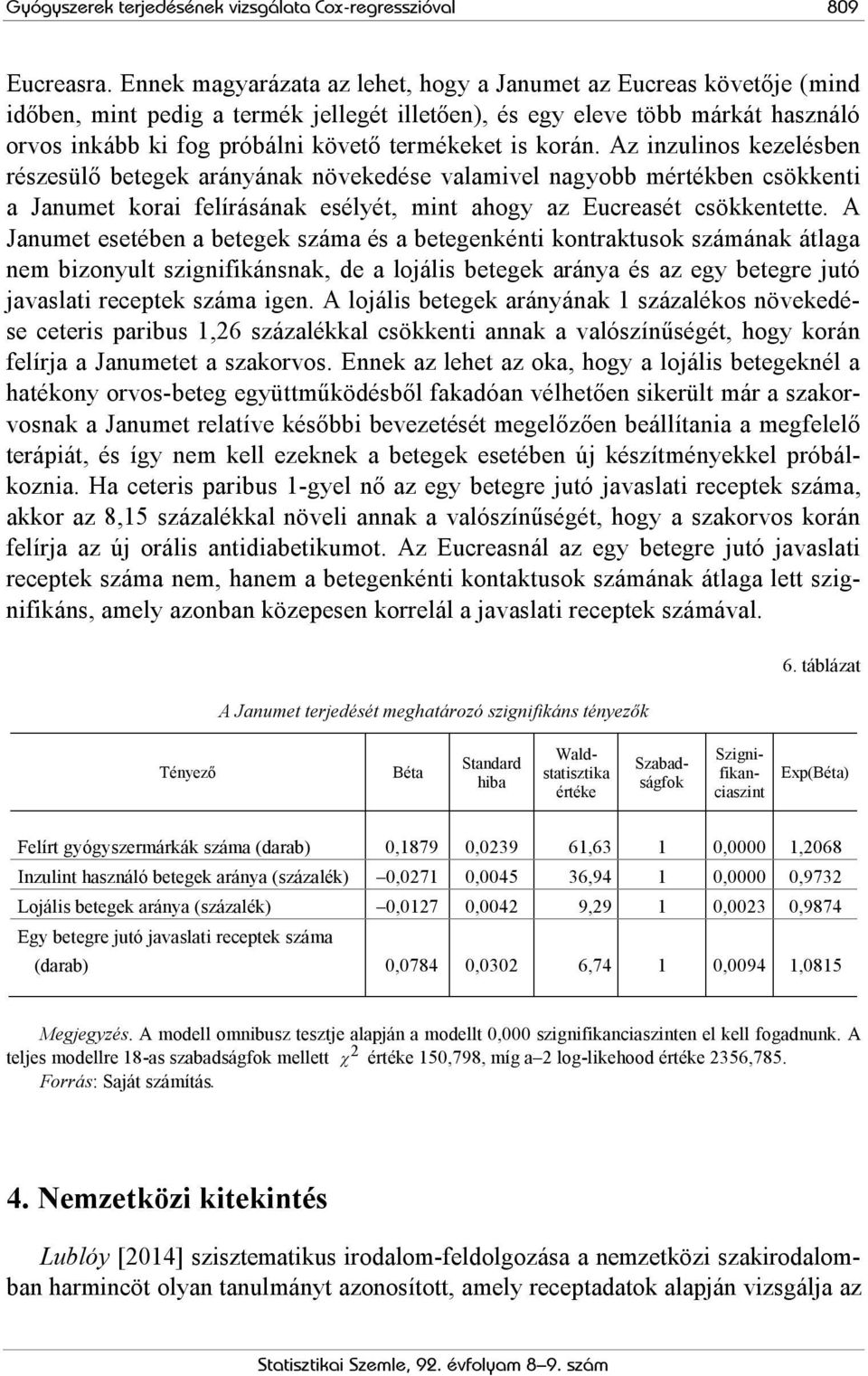 is korán. Az inzulinos kezelésben részesülő betegek arányának növekedése valamivel nagyobb mértékben csökkenti a Janumet korai felírásának esélyét, mint ahogy az Eucreasét csökkentette.