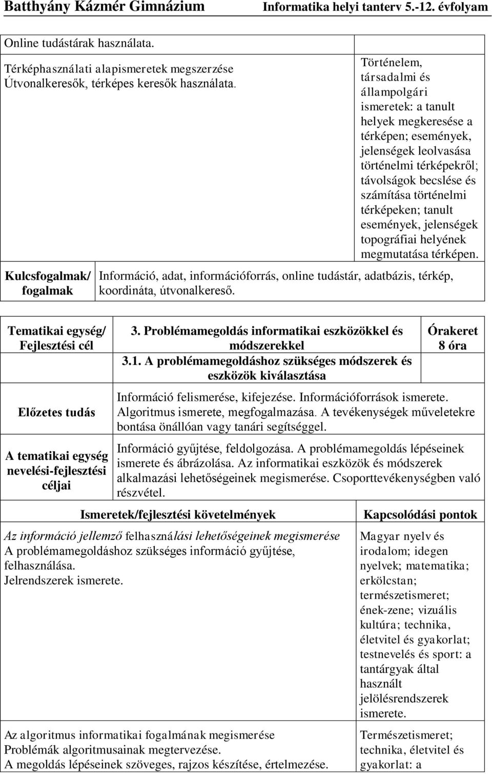 számítása történelmi térképeken; tanult események, jelenségek topográfiai helyének megmutatása térképen.