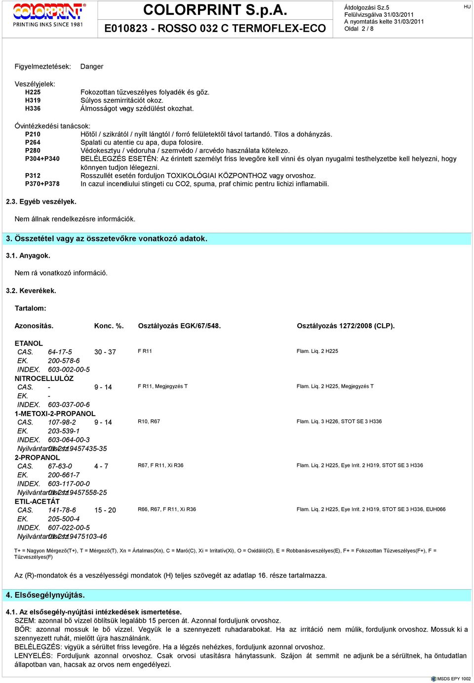 P280 Védokesztyu / védoruha / szemvédo / arcvédo használata kötelezo.