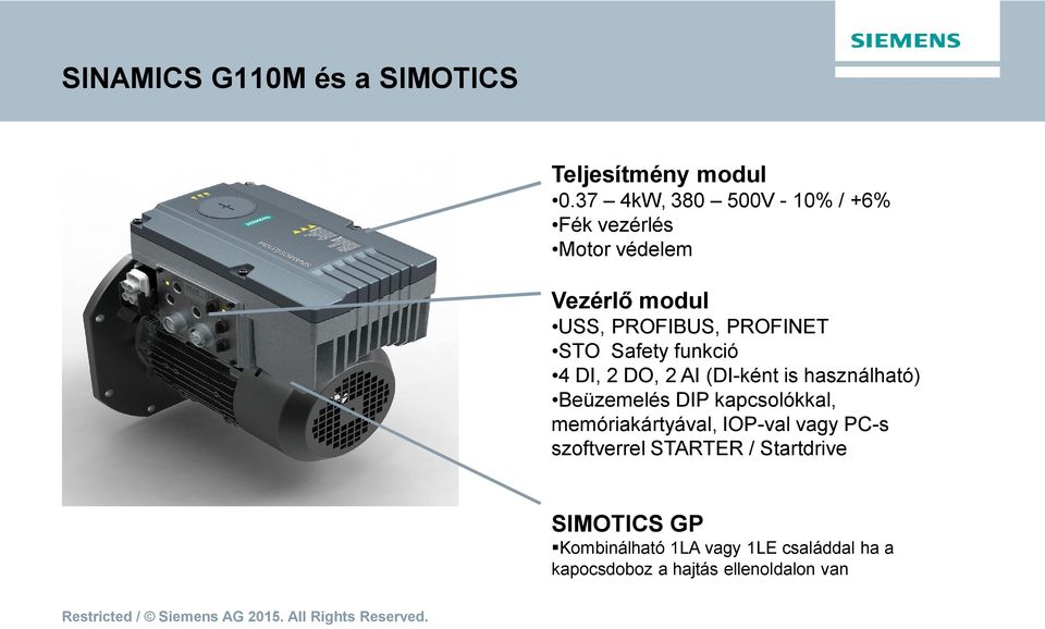 Hajtóm ves motorok és a TIA. Hajtások integrálása a vezérl rendszerbe - PDF  Free Download