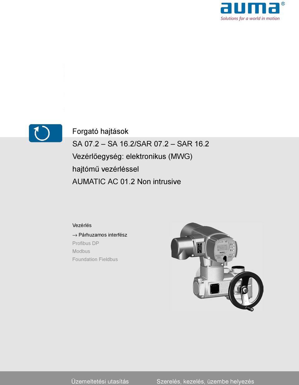 AUMATIC Vezérlés Párhuzamos interfész Profibus DP Modbus