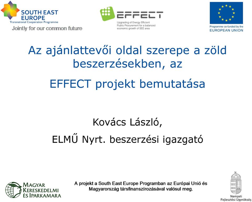 projekt bemutatása Kovács