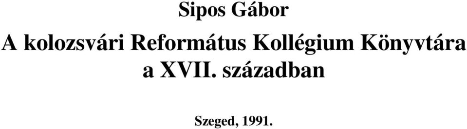 Kollégium Könyvtára a