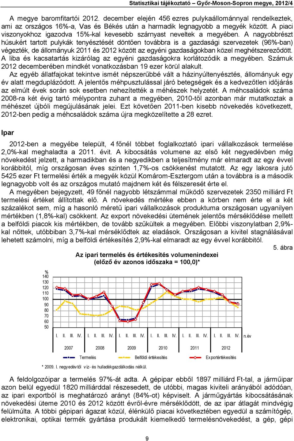 A piaci viszonyokhoz igazodva 15%-kal kevesebb szárnyast neveltek a megyében.