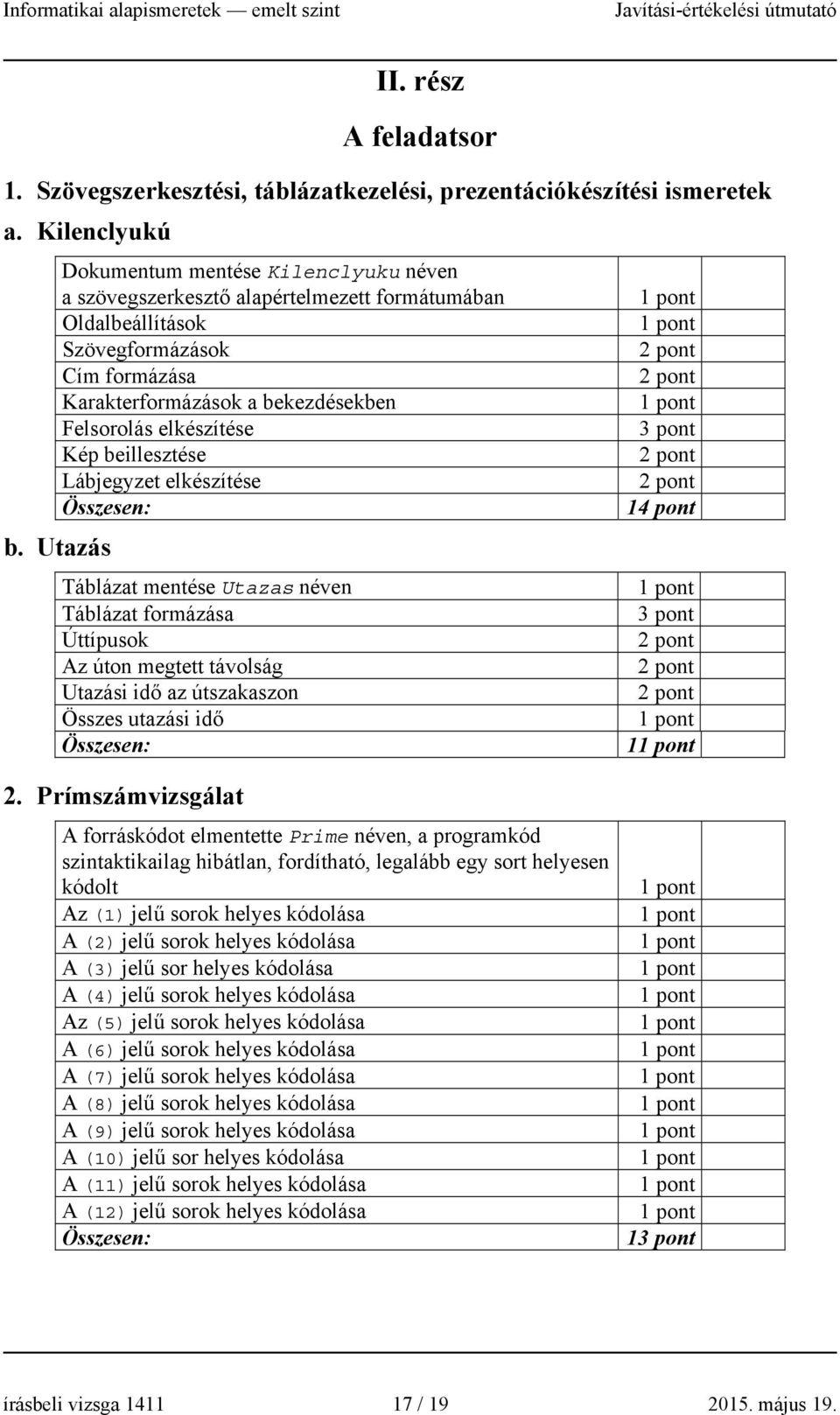 elkészítése Kép beillesztése Lábjegyzet elkészítése 14 pont b.